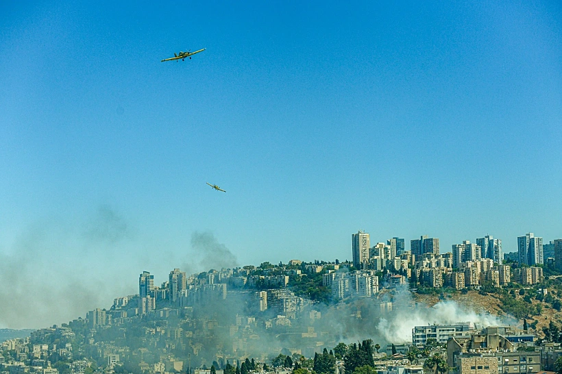 השריפה בנחל גיבורים בחיפה