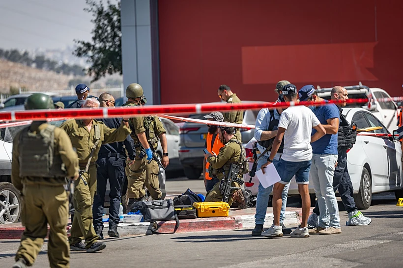 זירת הפיגוע בגוש עציון