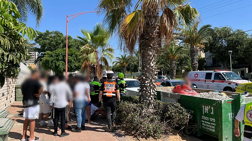 זירת התאונה באשדוד