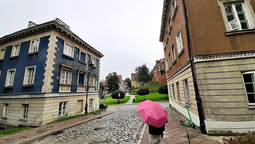 גשם בעיר ורשה פולין