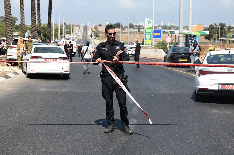 זירת פיגוע הדריסה בשרון