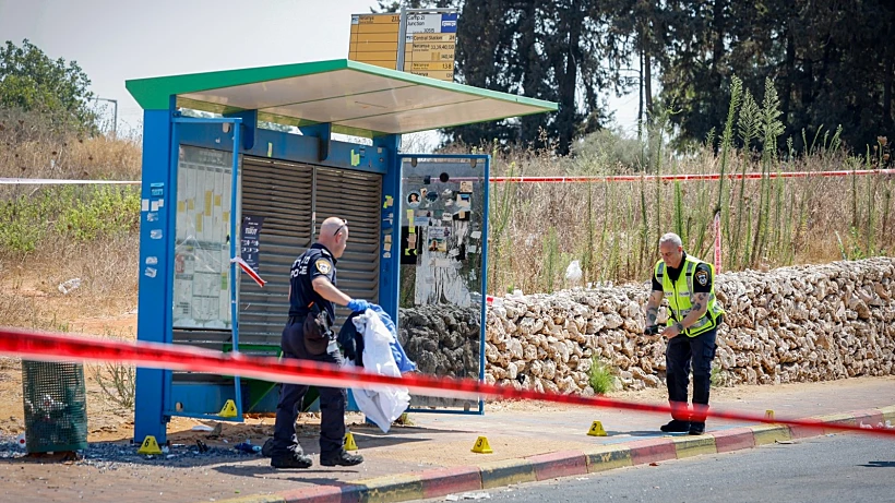 זירת הפיגוע בשרון