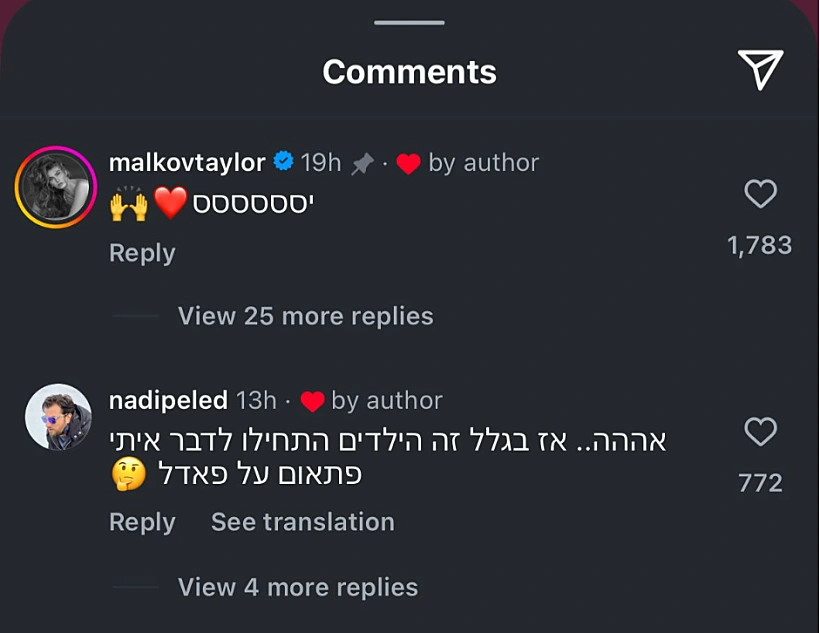 התגובה של נדב פלד