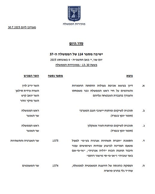 בלי מילה על החטופים: סדר היום של הממשלה