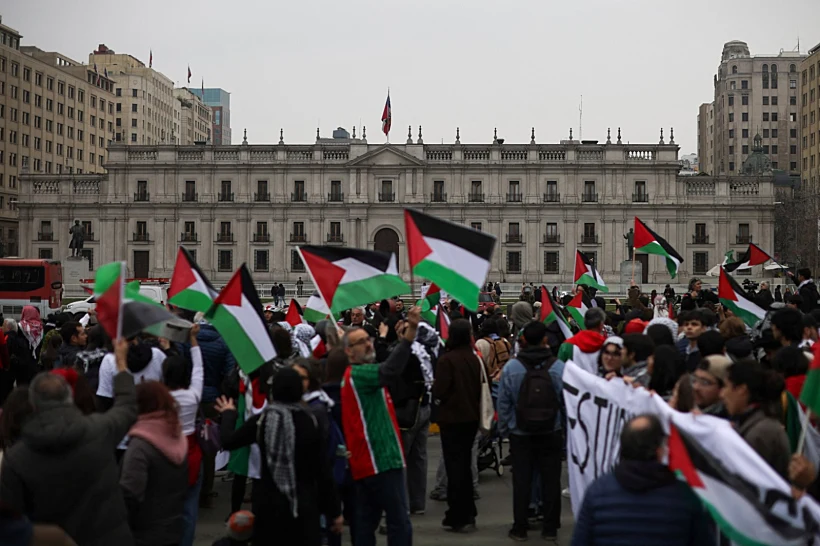 הפגנה פרו-פלסטינית בסנטיאגו, צ'ילה