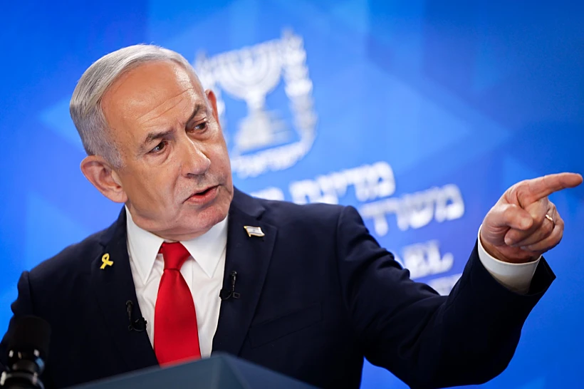 נתניהו במסיבת העיתונאים