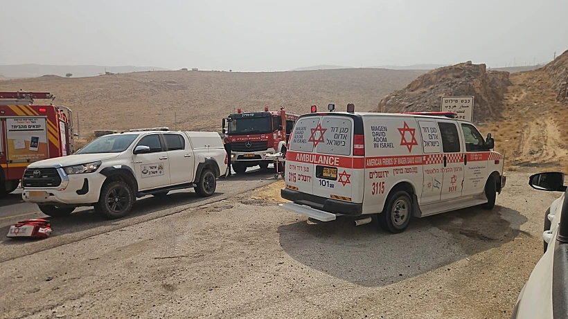 זירת התאונה בבקעה