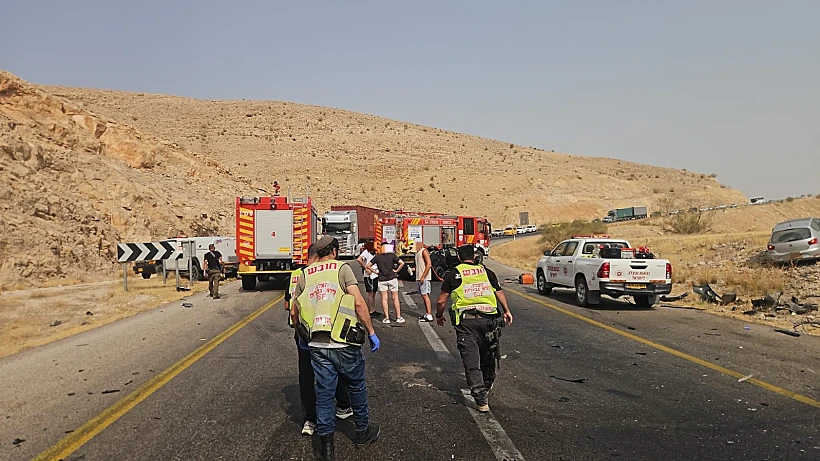 זירת התאונה בבקעה