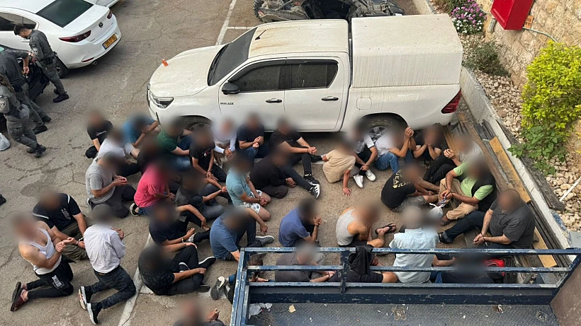 שוהים בלתי חוקיים מעזה שנתפסו בנצרת