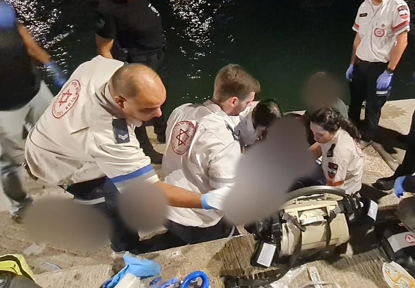 זירת התאונה הימית מול חופי יפו