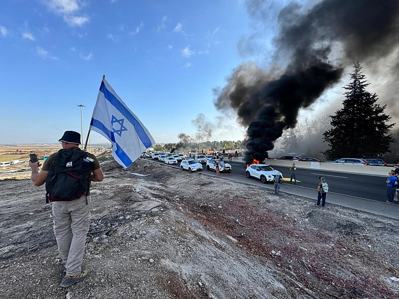 חסימת בכביש 1 ליד לטרון