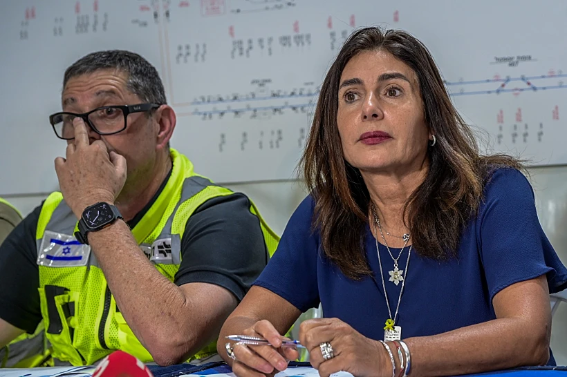 שרת התחבורה מירי רגב במסיבת העיתונאים