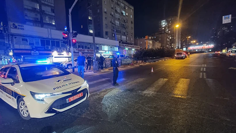 זירת התאונה ברמת גן