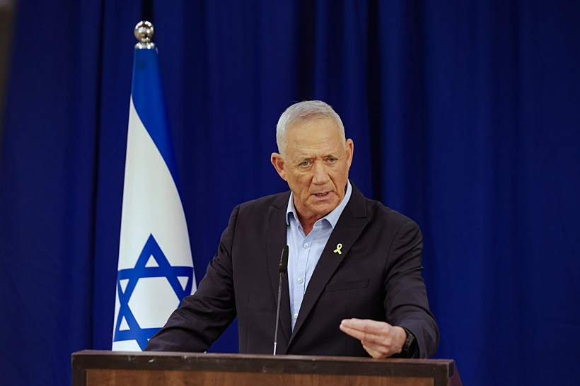 ח"כ בני גנץ במסיבת העיתונאים