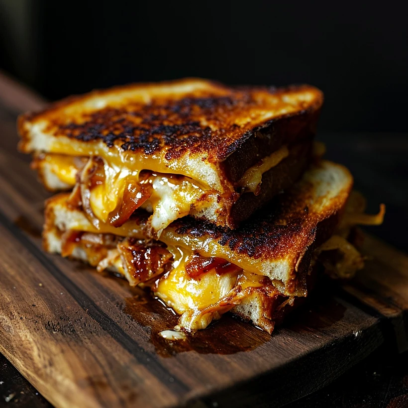 בצל מטוגן, טוסט, גריל צ'יז סנדוויץ'