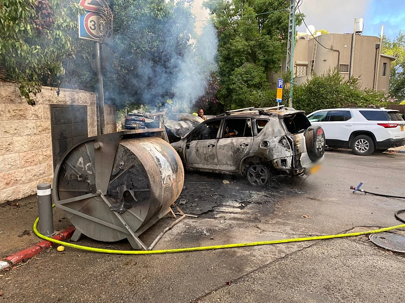 זירת ההצתה במחאות בירושלים
