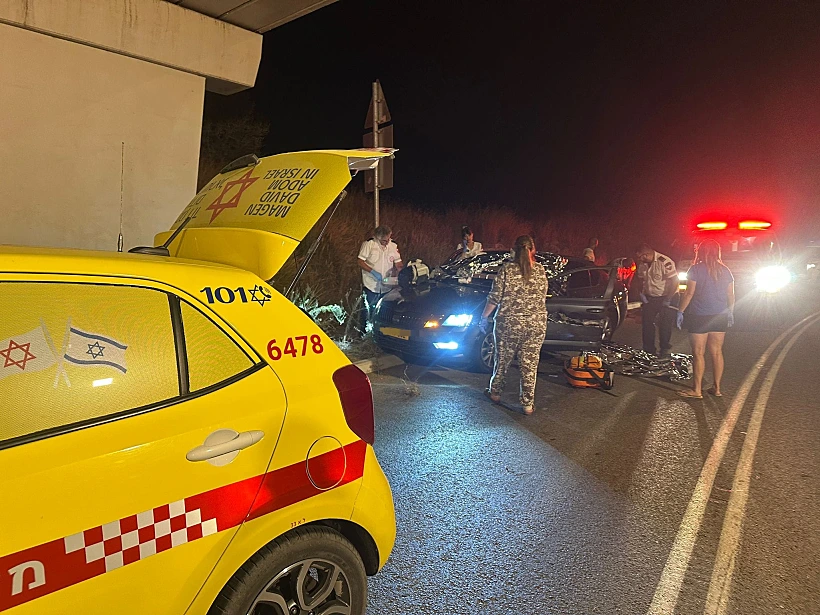 זירת הרצח הכפול בכביש החוף ליד נחשולים