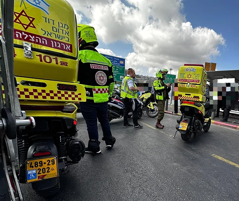 זירת פיגוע הירי בצומת רמות בירושלים