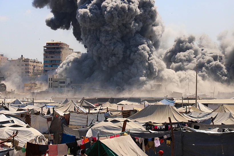 תקיפת מגדל א-טייבה בעיר עזה