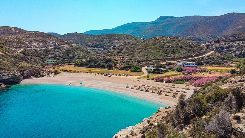 חוף Vitali Beach האי היווני אנדרוס