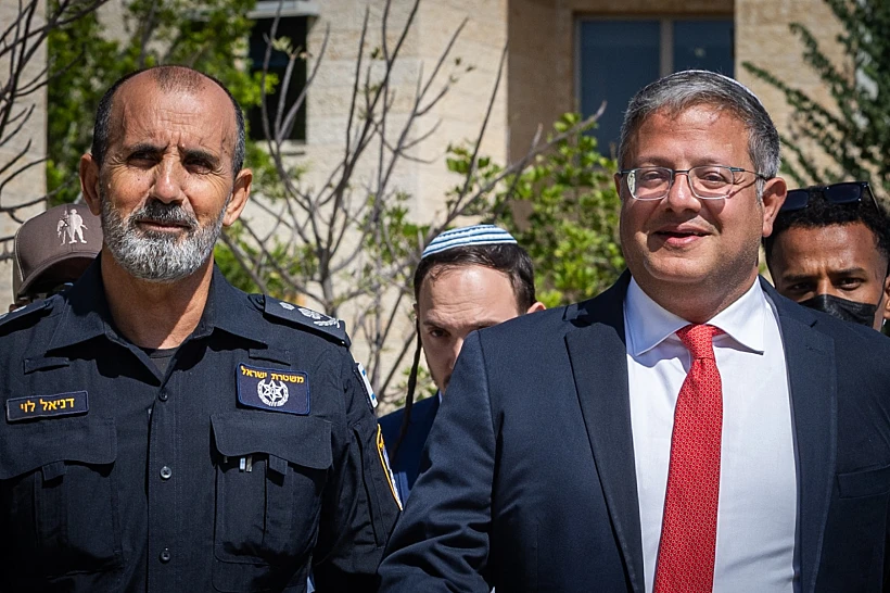 השר איתמר בן גביר והמפכ"ל דני לוי