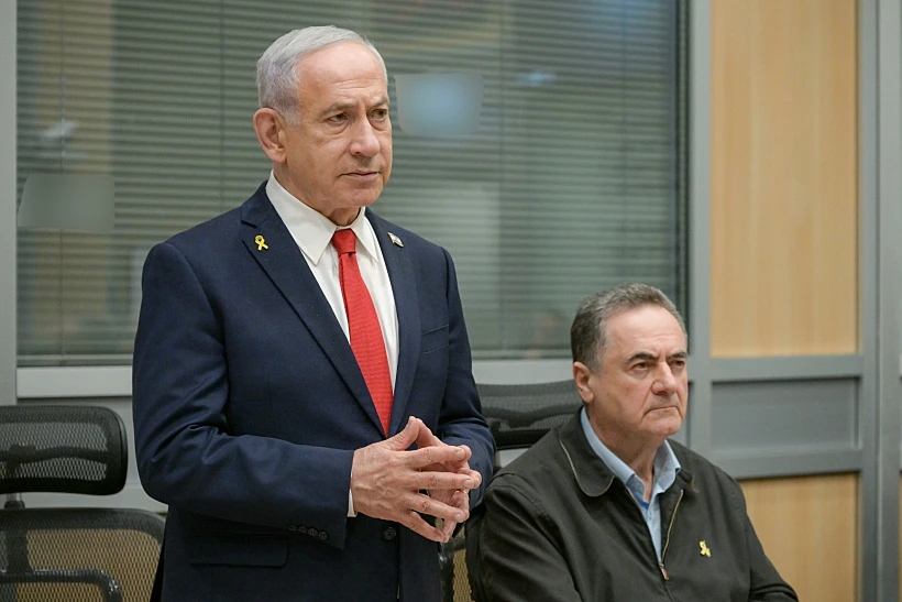 רה"מ בנימין נתניהו בבור בקריה יחד עם שר הביטחון ישראל כ"ץ