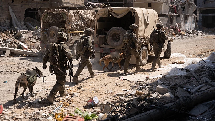 כוחות אוגדה 162 בעיר עזה