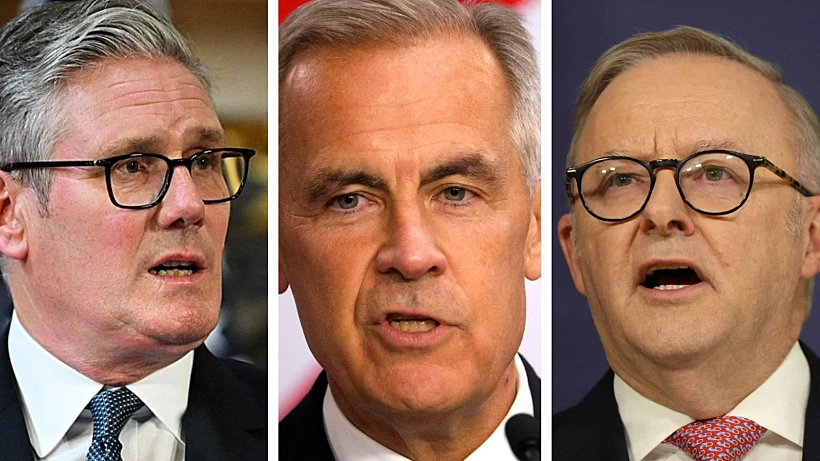 מימין: אנתוני אלבניזי, מארק קרני וקיר סטארמר