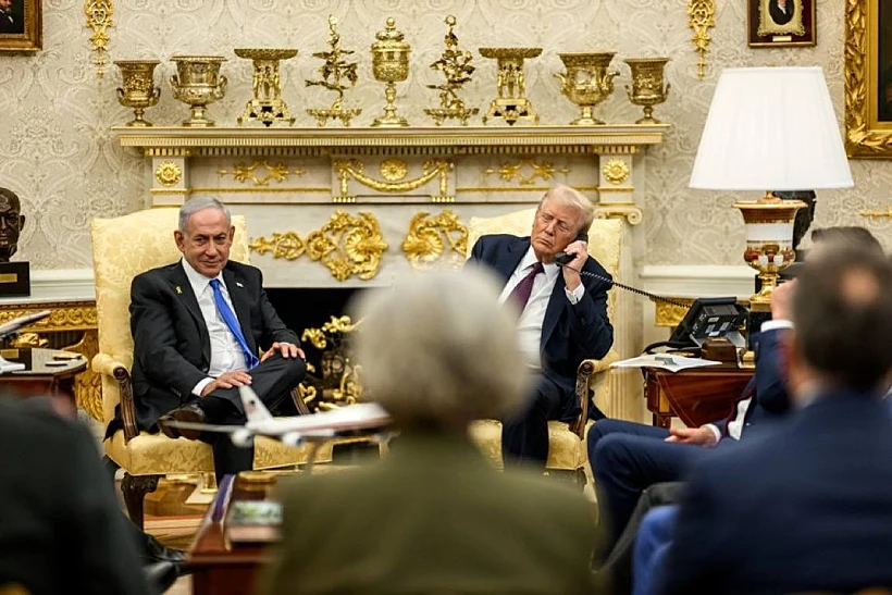 נשיא ארה"ב טראמפ ורה"מ נתניהו בבית הלבן