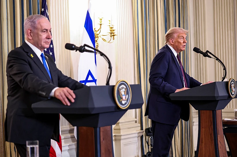 מסיבת העיתונאים טראמפ-נתניהו בבית הלבן