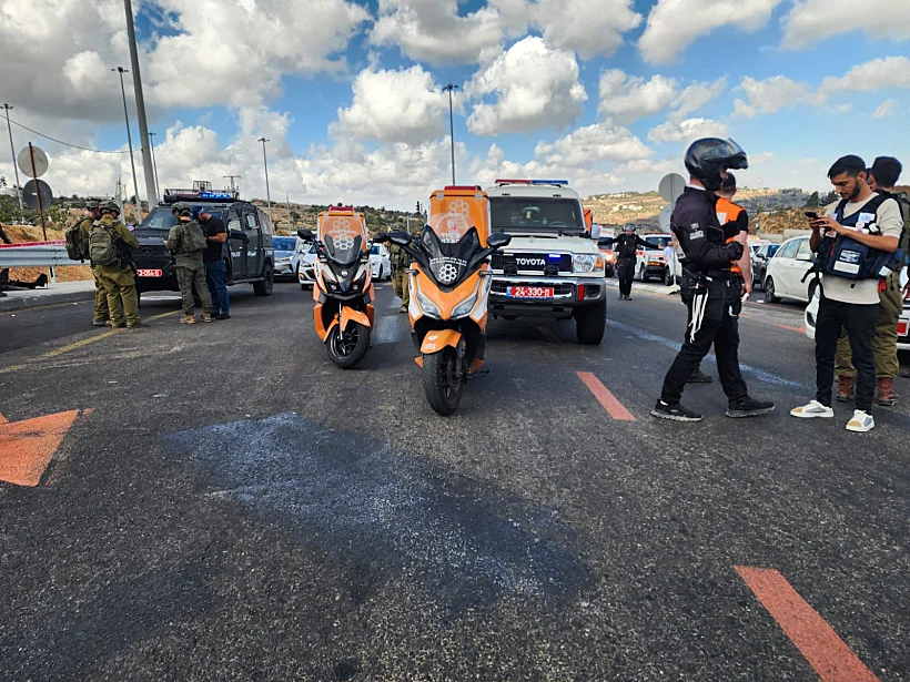 זירת הפיגוע בכביש המנהרות