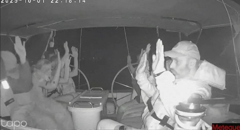 תיעוד מתוך אחד מכלי השיט של המשט "סומוד