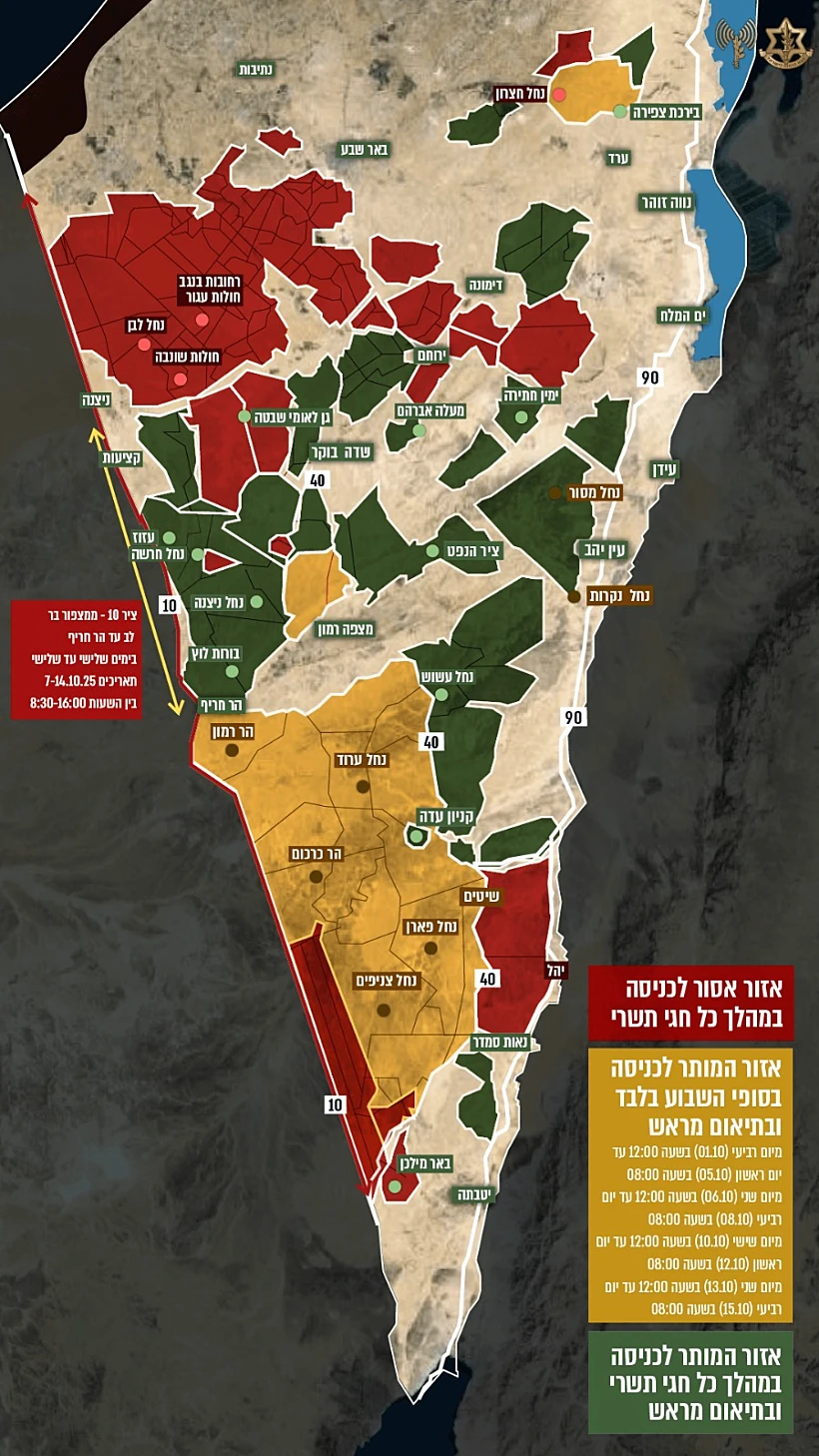 פתיחה מחודשת של מסלולי טיולים בדרום הארץ