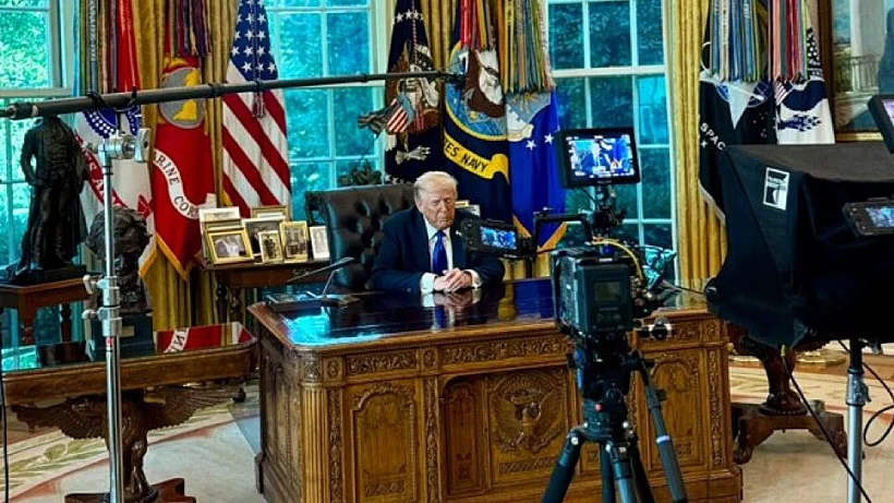 טראמפ בהצהרה לאחר מתן תשובת חמאס בחדר הסגלגל