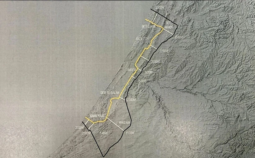 מפת הנסיגה שהציג הנשיא טראמפ