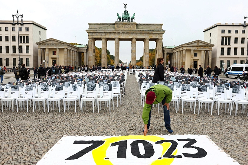מיצג זיכרון ל-7 באוקטובר בברלין, גרמניה