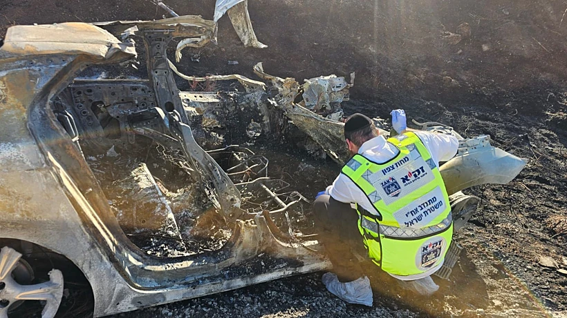 זירת התאונה בכביש החוף