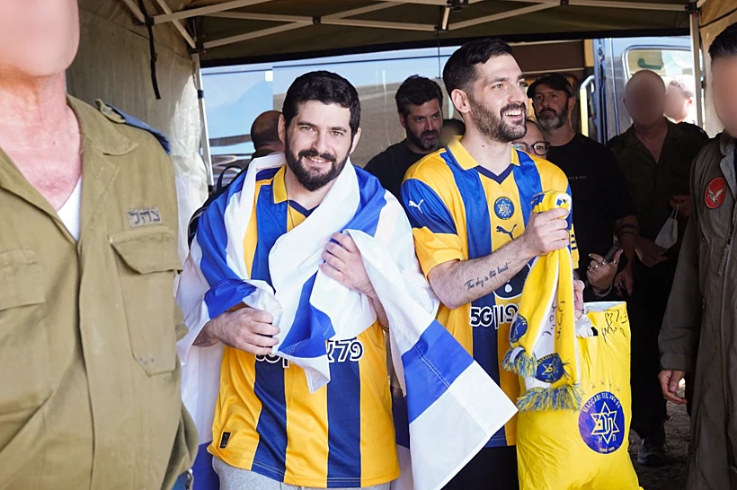 גלי וזיו ברמן על המסוק