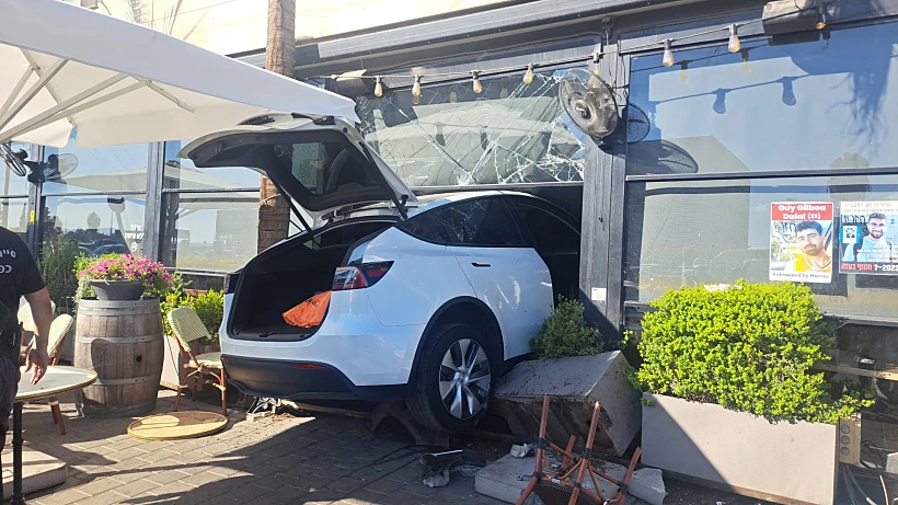 זירת התאונה בכפר סבא