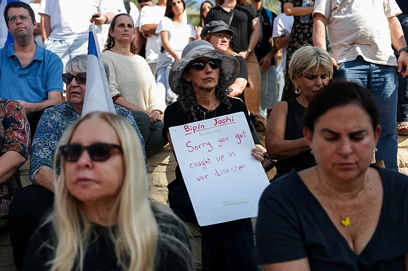 טקס לזכרו של ביפין ג'ושי בנתב"ג