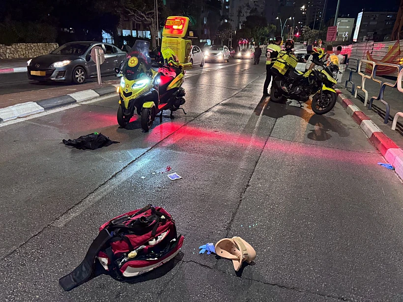 זירת התאונה באשדוד