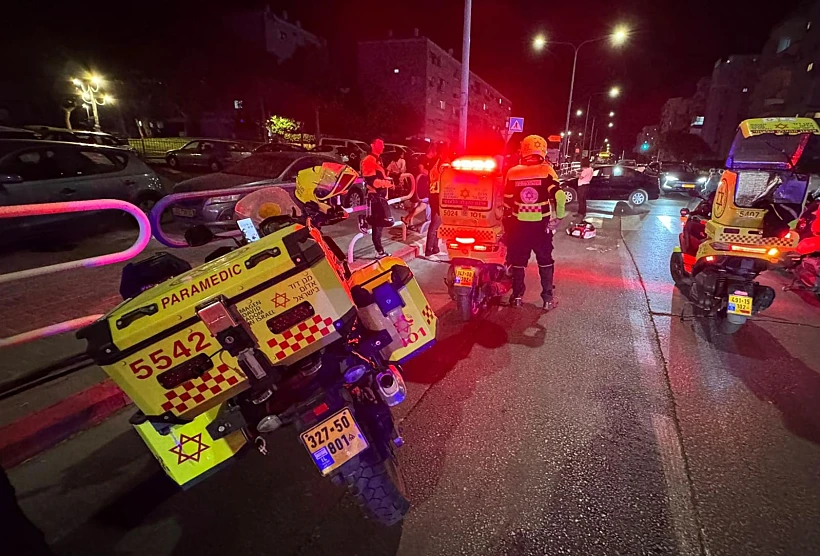 זירת התאונה באשדוד