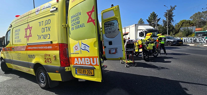 זירת התאונה בכביש 40