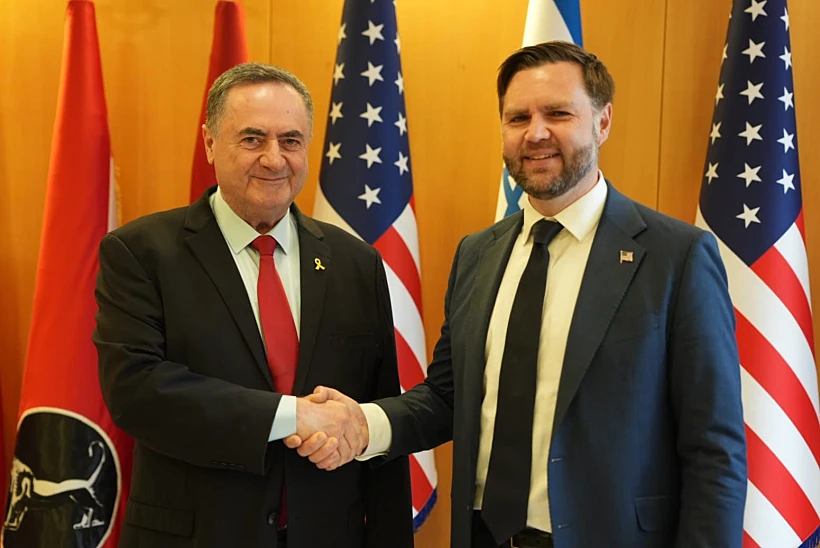 שר הביטחון כ"ץ וסגן הנשיא ואנס