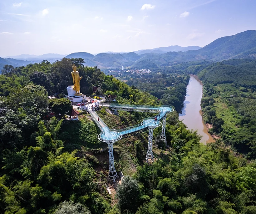 העיירה Chiang Khan במחוז לואי תאילנד