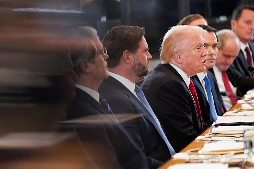 הנשיא דונלד טראמפ בפגישה עם מנהיגי מדינות מרכז אסיה