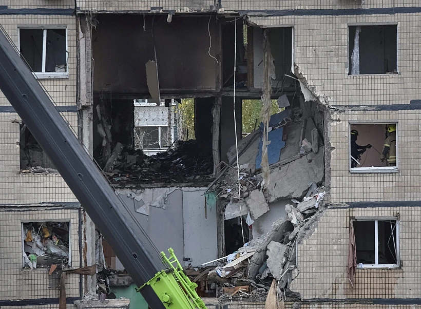 זירת התקיפה הרוסית בדניפרו שבמזרח אוקראינה