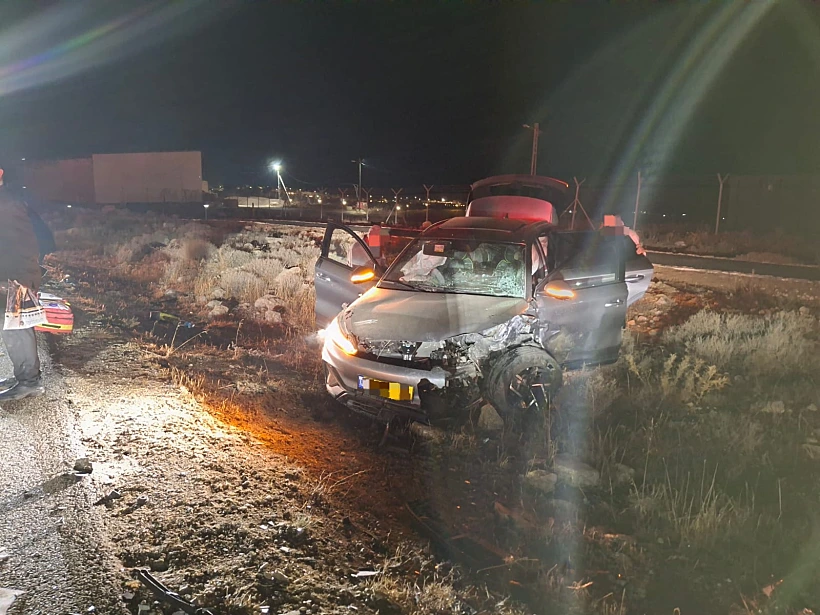 זירת התאונה בדרום הר חברון