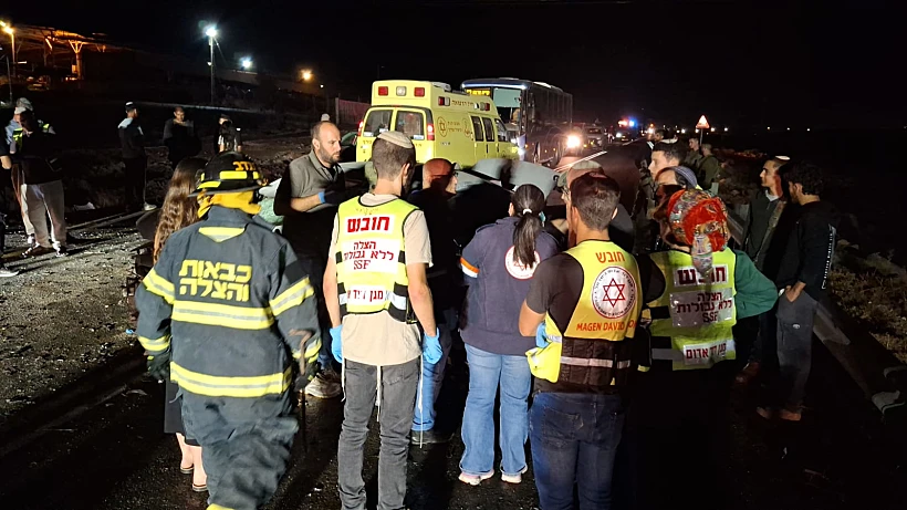 זירת התאונה בדרום הר חברון