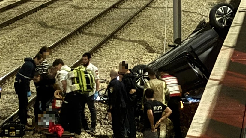 זירת התאונה בפאתי מודיעין